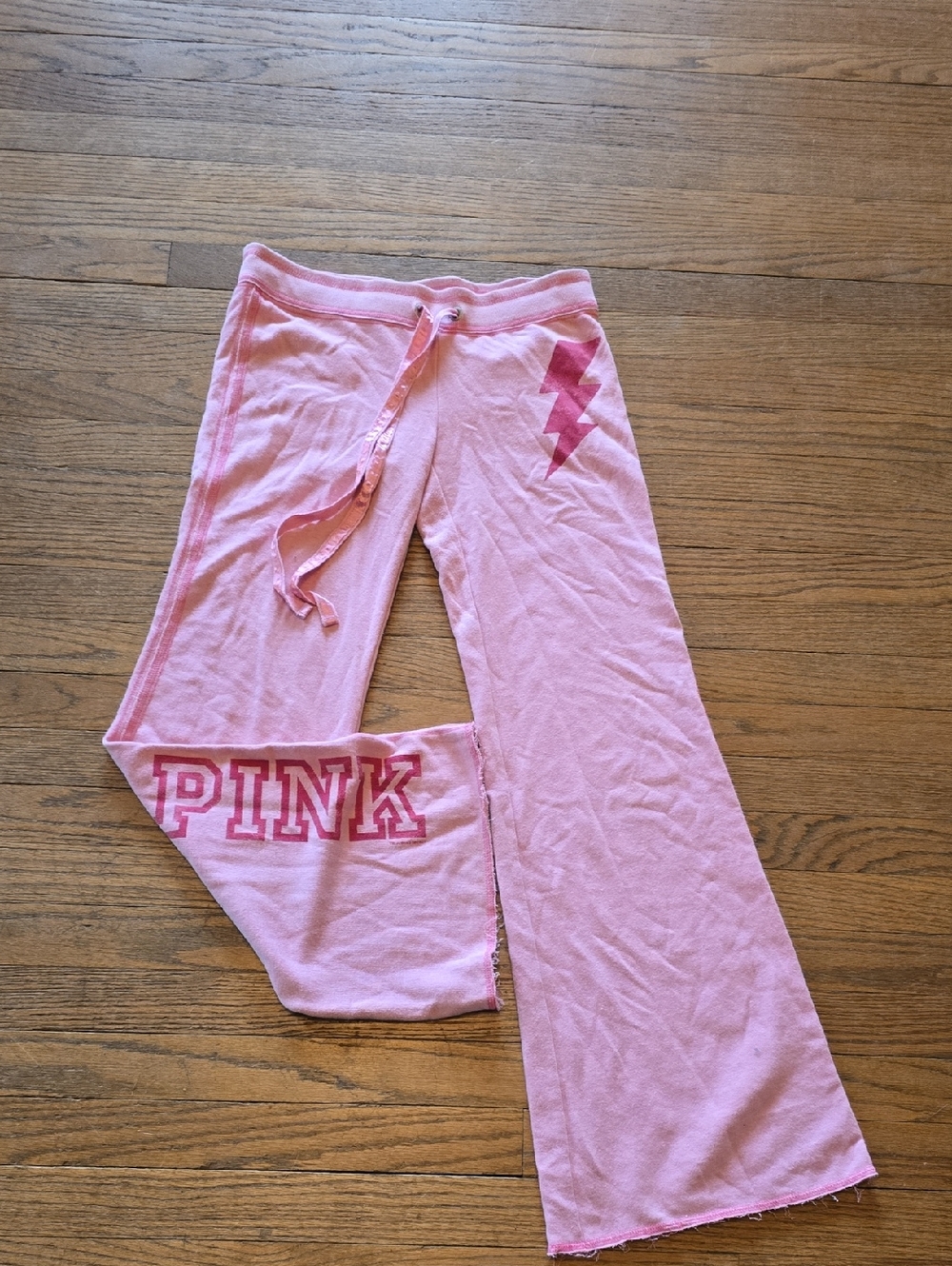 PINK Victoria's Secret Light Pink Sweatpants with Dark Pink Trim